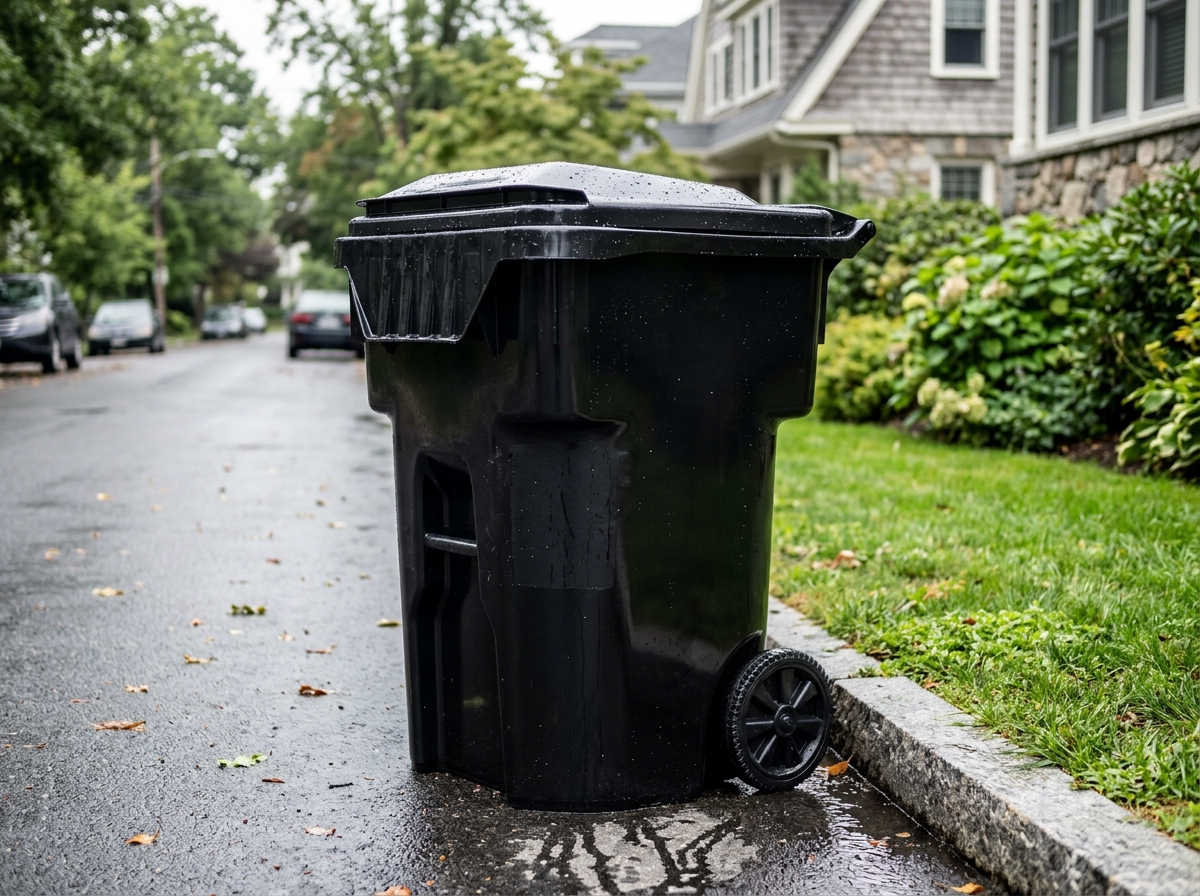 96-gallon trash bin after Blue Brick pressure wash