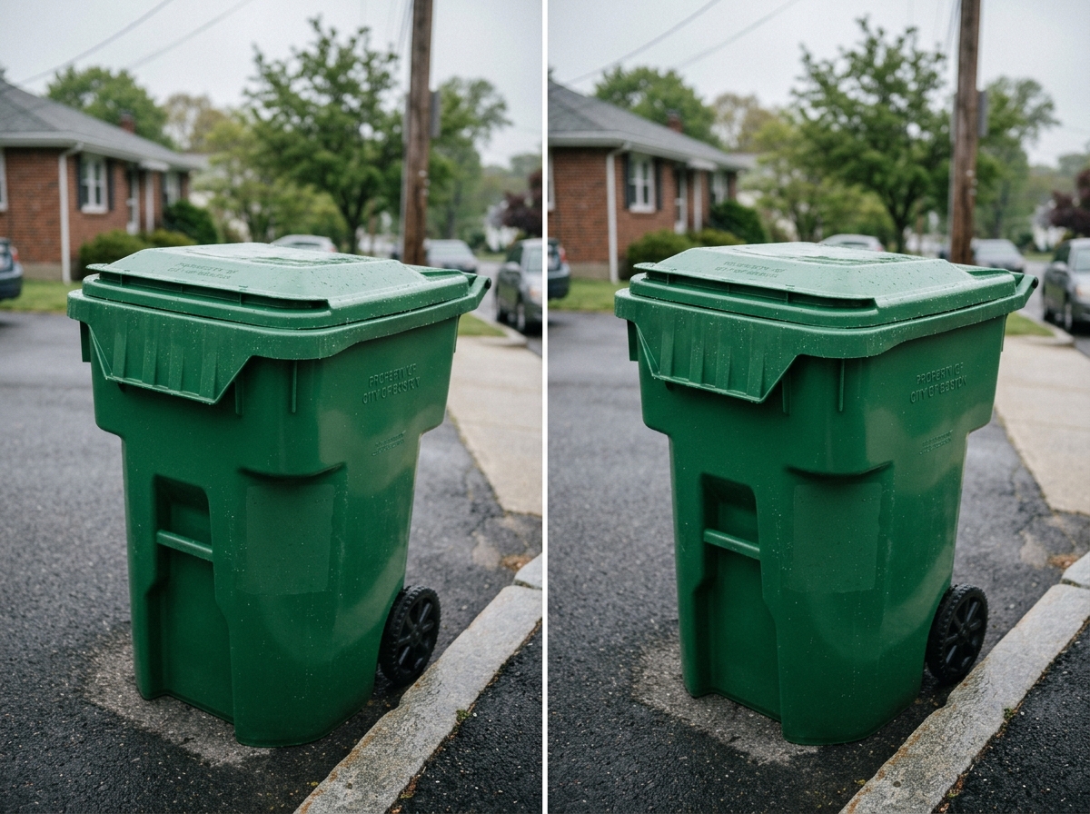 Recycling bins after cleaning